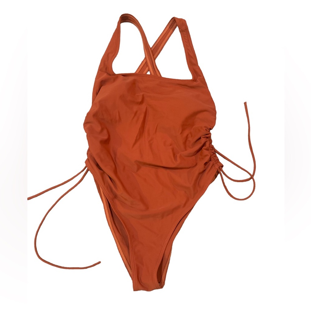 Ruched side one piece bathing suit